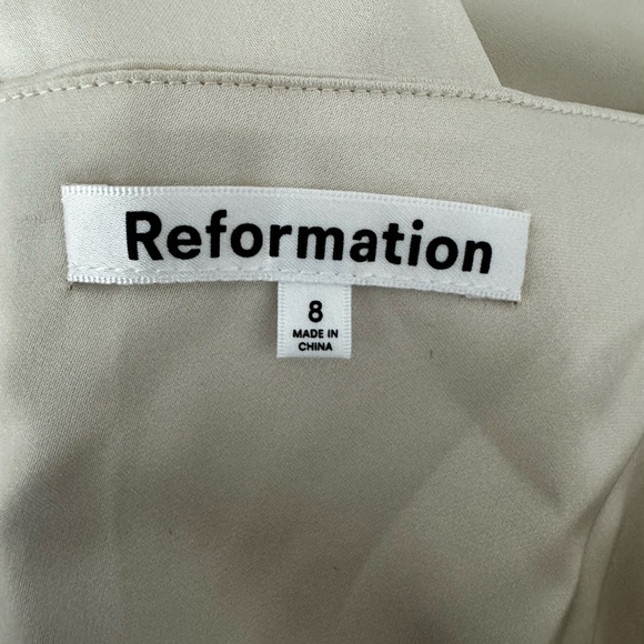 NWT Reformation Solana Satin Dress SZ 8 - Picture 6 of 7